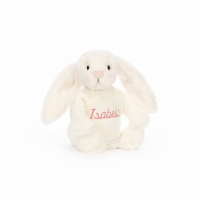 Jellycat Bashful Cream Conejo with Cream Jumper | EJSB-18529